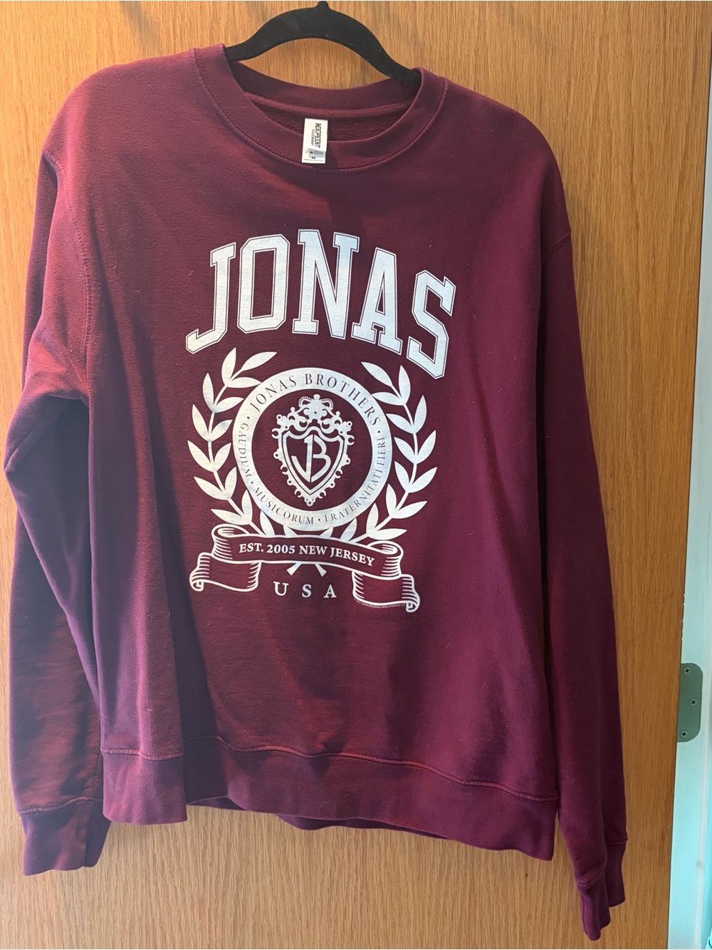 Jonas Brothers Maroon Crewneck Sweatshirt